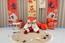 班喜迪嬰兒衣服秋冬裝女寶寶連體衣過年拜年服加厚小月齡冬季新年外出服 米色 90cm 曬單實(shí)拍圖
