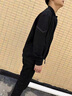 皮爾卡丹（pierre cardin）男士休閑套裝2024新款男裝運動服潮流春季衛(wèi)衣男裝搭配帥氣時尚兩 黑色套裝 2XL【141-160斤】 曬單實拍圖