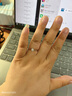 喜鉆鉑金鉆石戒指女經(jīng)典四爪鉆戒求婚結(jié)婚戒指婚戒送女友生日禮物 鉑金35分H色 曬單實拍圖