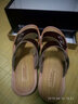 尊尼威龍涼鞋男夏季時(shí)尚沙灘鞋男休閑皮涼鞋男 棕色 43 曬單實(shí)拍圖