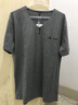 啄木鳥(niǎo)（TUCANO）短袖t恤男士2025夏季新款韓版潮流V領(lǐng)冰絲體恤衫棉質(zhì)寬松半袖上衣 深灰色658 常規 L 曬單實(shí)拍圖