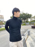羅蒙毛衣2025春秋季男士針織長(zhǎng)袖圓領(lǐng)黑色男裝內(nèi)搭潮流打底衫男裝 黑色【毛衣圓領(lǐng)常規(guī)款】 XL 曬單實(shí)拍圖