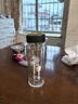 SIMELO施美樂雙層加厚玻璃杯男辦公泡茶杯便攜式玻璃水杯茶杯 金色 350ml 曬單實拍圖