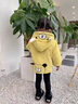 G.DUCK KIDS小黃鴨童裝男童外套秋冬季新款卡通連帽兒童衣服加絨款帥氣外套 黃色 110碼建議100-110cm4-5歲cm 曬單實拍圖