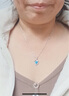 史迪芬生日禮物鉑金項鏈女白金項鏈海洋之心奢侈品送女友輕奢款A(yù)g 刻字順豐次日達(dá)輕奢款海洋之心Ag 曬單實拍圖