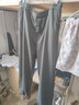 牧柒帛（MUQIBO）美式高級感加絨加厚休閑褲子男春秋冬季垂感直筒寬松闊腿潮流長(cháng)褲 1135J加絨 灰色 5XL 曬單實(shí)拍圖