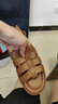 拔佳（Bata）羅馬涼鞋女夏商場(chǎng)新款羊皮鏤空復(fù)古軟底羅馬涼鞋AON06BL4棕色38 曬單實(shí)拍圖