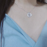 VIGG琉璃石羽毛項(xiàng)鏈女士鎖骨鏈吊墜七夕情人節(jié)生日禮物送女友老婆 羽你相伴項(xiàng)鏈（琉璃石）十倉(cāng)配送 曬單實(shí)拍圖