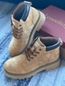 楓葉（leaveland）馬丁靴男女同款秋冬新品英倫風(fēng)時(shí)尚中幫工裝靴男防滑軟底大黃靴 男款-黃棕（皮鞋碼） 41 曬單實(shí)拍圖