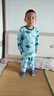纖絲鳥(niǎo)（TINSINO）兒童保暖內衣加絨加厚寶寶睡衣男童秋衣秋褲套裝衣服 藍色恐龍 曬單實(shí)拍圖