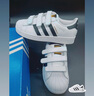 adidas男小童SUPERSTAR CF魔術(shù)貼板鞋小白鞋兒童阿迪達(dá)斯三葉草 白/一號(hào)黑/金 34 (210mm) 曬單實(shí)拍圖