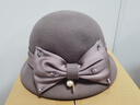 香雪羽秀法式漁夫帽子女氣質(zhì)羊毛呢盆帽純色氈帽優(yōu)雅百搭顯臉小禮帽女秋冬 淺紫色 M(56-58cm) 曬單實(shí)拍圖