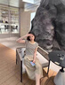 蔓爾依休閑褲女夏季2025新款韓版氣質(zhì)輕熟時(shí)尚顯瘦闊腿褲小香風(fēng)套裝裙褲 條紋上衣+卡其褲子 S 曬單實(shí)拍圖
