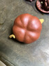 萬(wàn)壺園 紫砂壺功夫茶具泡茶壺宜興原礦全紫砂手工茶壺非陶瓷泡茶器居家辦公茶道茶具仿生花器柿子小容量 柿子 180毫升 曬單實(shí)拍圖