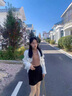 NICOLEJOLIE半身裙女2025年春秋新款短款包臀裙高腰顯瘦A字短裙通勤辣妹風(fēng) 黑色 M （建議體重95-105斤） 曬單實(shí)拍圖