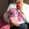 史迪仔熱水袋冬季可愛毛絨娃娃注水袋學(xué)生暖水袋暖肚子安琪暖手袋 安琪熱水袋毛絨套+加厚內(nèi)膽 曬單實拍圖