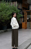 旅途原品ltyp 100%雙層全棉皺感刺繡夾克時(shí)尚寬松棒球服短外套女 杏仁米 S 曬單實(shí)拍圖