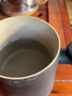 恩爾美（nRMEi）烏金釉陶瓷馬克杯家用辦公室?guī)w泡茶杯帶內(nèi)膽茶水分離帶木柄杯子 韻黑400ML 曬單實(shí)拍圖