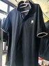海瀾之家（HLA）短袖POLO衫男25春夏撞色涼感翻領短袖男夏季 黑色6B 2XL 185/100A 推薦165~180斤 曬單實拍圖