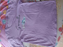 亨亞晟短袖t恤女新款夏印花半袖體恤寬松純棉ins風(fēng)韓版上衣 7917楓葉紫色 3XL 【150-160斤】 曬單實(shí)拍圖
