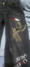 新品輕奢侈刺繡牛仔褲男修身蝙蝠圖案繡花小腳褲水洗煙灰色重工個(gè)性緊身鉛筆褲品質(zhì)圖案印花窄腳褲新款長(cháng)褲子 圖片色 29碼 曬單實(shí)拍圖