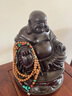 莫尼森  MOREISAN 黑檀木實(shí)木雕刻彌勒佛像擺件大肚笑佛家居客廳裝飾工藝品送禮物 A款坐蓮彌勒佛黑檀整木精雕高15CM 曬單實(shí)拍圖