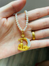 語(yǔ)瑤語(yǔ)瑤k金珠寶扣18k吊墜扣頭珍珠項鏈小滴溜配件diy首飾750金 A版-小號-垂直-k黃 曬單實(shí)拍圖