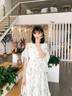 amber heey裙子夏季新款2025連衣裙夏裝季雪紡法式修身氣質(zhì)女神范短袖女裝 蛋糕裙 L 建議105-115斤 曬單實(shí)拍圖