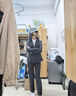 訫噯逸衫黑色小西裝外套女正裝職業(yè)裝工作服大學(xué)生面試工裝西服套裝 黑色西裝+褲子 S（建議體重80-90斤） 曬單實拍圖