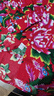尊首東北大花長(cháng)袖襯衫男女同款國風(fēng)時(shí)尚百搭大碼牡丹花襯衣休閑 紅色 M 曬單實(shí)拍圖