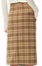 Teenie Weenie小熊學(xué)院風(fēng)半身裙冬季綿羊毛混紡格紋直筒裙子 卡其色 M (165) 曬單實(shí)拍圖