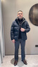 沙馳（SATCHI）男裝立領(lǐng)男士面包羽絨服冬季新款防風(fēng)保暖鵝絨羽絨外套 黑灰 48 曬單實(shí)拍圖