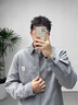 羅蒙襯衫男秋冬新款條加絨加厚紋長(zhǎng)袖襯衣男士休閑外套上衣潮 LX-Z513灰色加絨 XL 曬單實(shí)拍圖