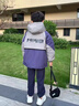卡兔藍(lán)貓男童冬季派克服棉衣2024新款兒童加絨外套秋冬款大童加厚棉服冬裝 紫色 160cm 曬單實(shí)拍圖