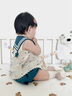 幼歌（YOUGE）嬰幼兒2024新款海軍領(lǐng)襯衫兒童寬松短褲星星小熊套裝潮 米藍色無(wú)袖上衣 80 cm 曬單實(shí)拍圖