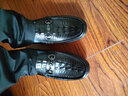 科而士2022秋季新款頭層牛皮休閑皮鞋l鱷魚(yú)紋豆豆鞋一腳蹬男士爸爸鞋 黑色3547 38 曬單實(shí)拍圖