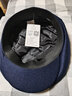 百帽王 秋冬羊毛呢前進(jìn)帽中老年老人帽鴨舌帽大頭圍爺爺爸爸帽子男 羊毛呢 藏藍色 大碼（59-60）cm 曬單實(shí)拍圖