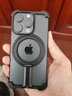 派凡 【骨架殼】適用蘋(píng)果iPhone15promax手機殼金屬無(wú)邊框半包鏤空殼一粒支點(diǎn)磁吸plus散熱防摔新款 黑色【無(wú)邊框骨架殼/四角防摔/裸機手感/磁吸充電】 iPhone15pro 曬單實(shí)拍圖