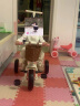 乐卡（Lecoco）儿童三轮车脚踏车宝宝推车2-5岁亲子童车 免充气轮 琪芮粉  实拍图