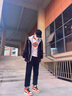 洛琦貝 外套男2022春季新款潮牌寬松假兩件常規(guī)連帽工裝夾克港風(fēng)潮流學(xué)生運(yùn)動百搭服情侶大碼衣服 黑色 M 曬單實(shí)拍圖
