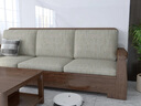 顧家舒芙布藝實(shí)木沙發(fā)組合客廳家用小戶(hù)型北歐風(fēng)轉角貴妃直排沙發(fā) (精致棉麻布料) 三人位 (檬榆家具)獨立三人位 曬單實(shí)拍圖