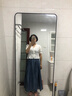 茵曼（INMAN）重工繡花裙擺拼接吊帶裙2024夏女新品小香風單穿內搭顯瘦連衣裙 蝶翅藍 S 曬單實拍圖