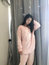 嬌銀月子服孕婦哺乳睡衣懷孕期產(chǎn)后喂奶秋冬保暖加厚寬松珊瑚絨套裝 淺粉（保暖雙層絨） M（適合體重120斤以內(nèi)） 曬單實拍圖