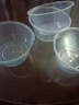 沉弗一次性碗外卖打包盒塑料饭盒快餐盒泡面汤碗带盖圆形食品级餐盒 625ml圆形透明50套 实拍图