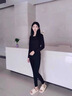 金立芬莫蘭迪色秋衣秋褲女純棉打底衫修身秋冬線衣線褲薄款保暖內(nèi)衣套裝 淺灰色｜套裝 XL 【體重110-130斤】 曬單實(shí)拍圖