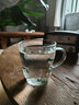 九土耐熱玻璃杯小清新帶把手水杯簡(jiǎn)約冰飲牛奶杯咖啡杯早餐杯子 青綠色 曬單實(shí)拍圖