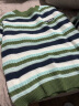 猫霓毛衣男秋冬季条纹潮牌2023新款美式hiphop设计感慵懒风上衣针织衫 绿色 M 实拍图