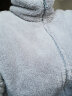 骆驼户外珊瑚绒抓绒衣女 秋冬保暖加厚防静电冲锋衣内胆夹克 灰色，A0W145175H XL 晒单实拍图