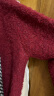 三彩2023冬季新款纯色连帽羽绒服宽松面包服白鸭绒外套短款休闲女 紫红 160/84A/M 实拍图