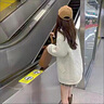 LPOX菱格棉服女棒球服冬季加厚棉衣夾棉外套P字韓版寬松短款棉襖 米白色 加棉加厚 M 【95-110斤】 曬單實拍圖